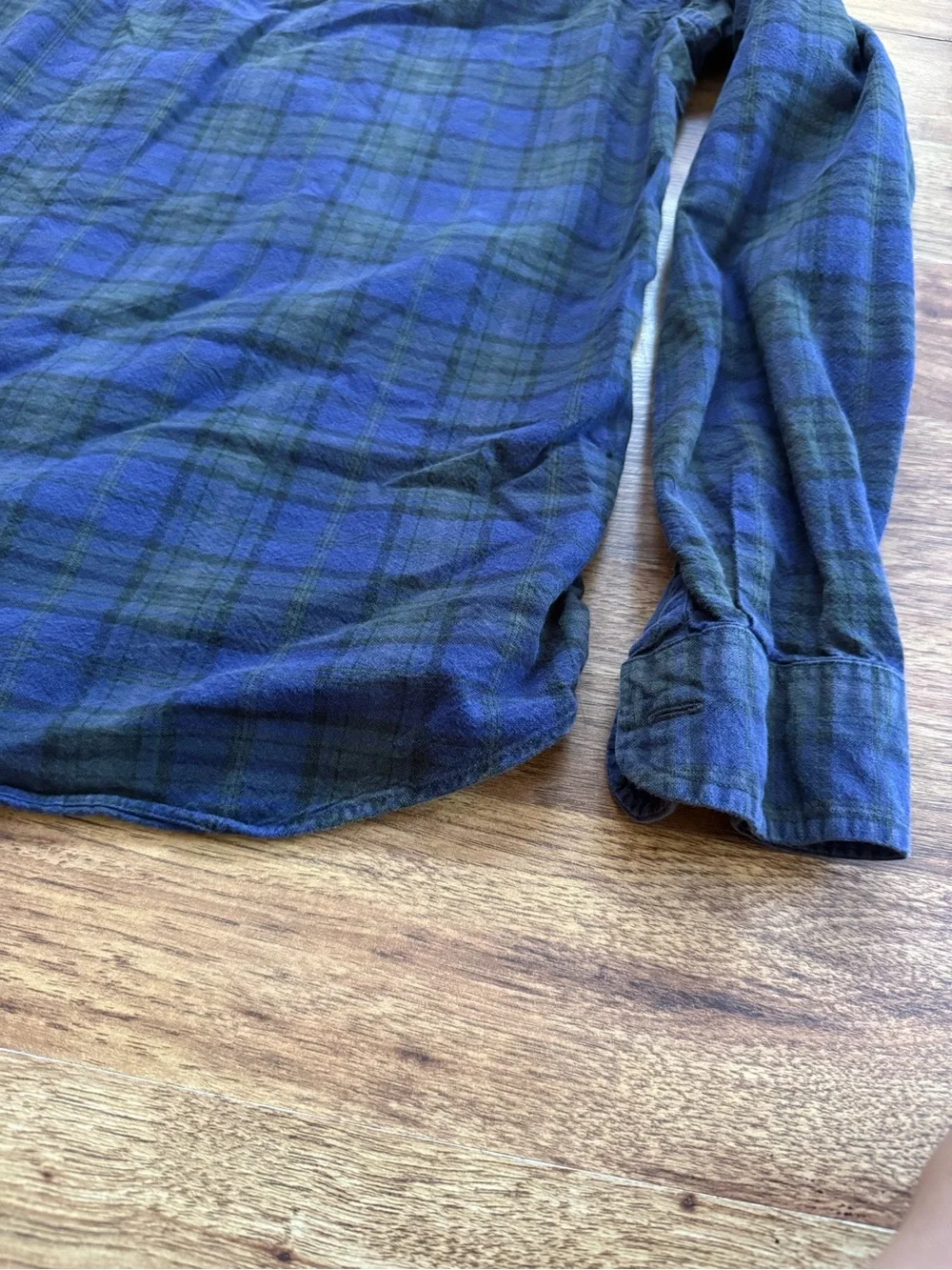 J. Crew Blue & Dark Green Plaid Button-Down Shirt